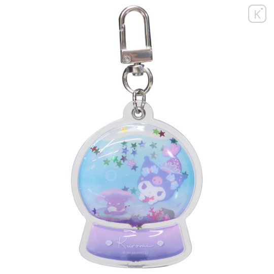 Japan Sanrio Floating Sequins Keychain - Kuromi / Crystal Ball - 1