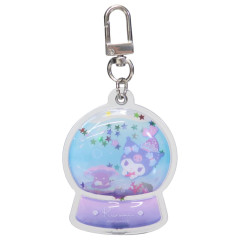 Japan Sanrio Floating Sequins Keychain - Kuromi / Crystal Ball