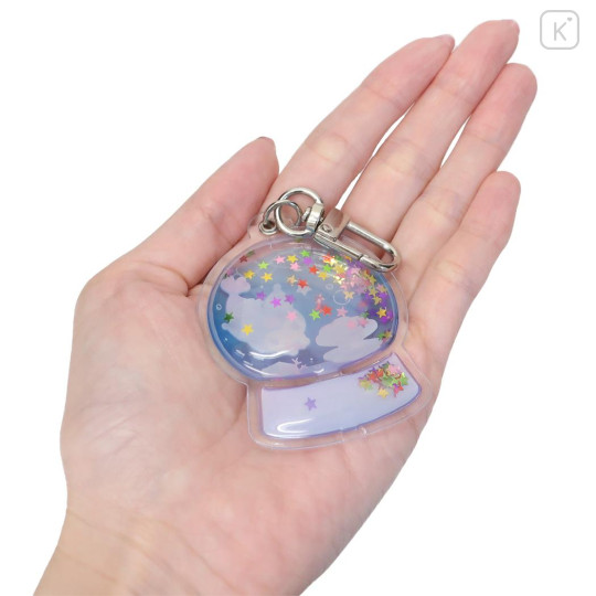 Japan Sanrio Floating Sequins Keychain - Kuromi / Crystal Ball - 2