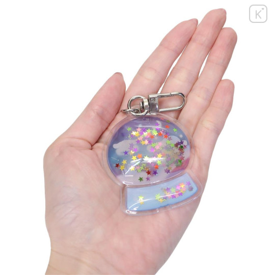 Japan Sanrio Floating Sequins Keychain - Cinnamoroll / Crystal Ball - 2