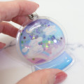 Japan Sanrio Floating Sequins Keychain - Cinnamoroll / Crystal Ball - 3