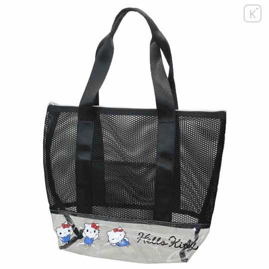 Japan Sanrio Mesh Tote Bag - Hello Kitty : Toddler Look Up For Hug - 1