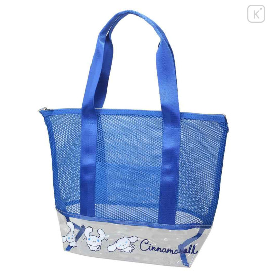 Japan Sanrio Mesh Tote Bag - Cinnamoroll / Toddler Look Up For Hug - 1