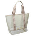 Japan Sanrio Mesh Tote Bag - Pompompurin / Toddler Look Up For Hug - 2