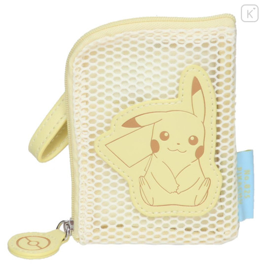 Japan Pokemon Pass Case & Coin Case - Pikachu / Mesh Pastel - 1