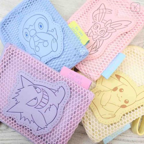 Japan Pokemon Pass Case & Coin Case - Pikachu / Mesh Pastel - 5