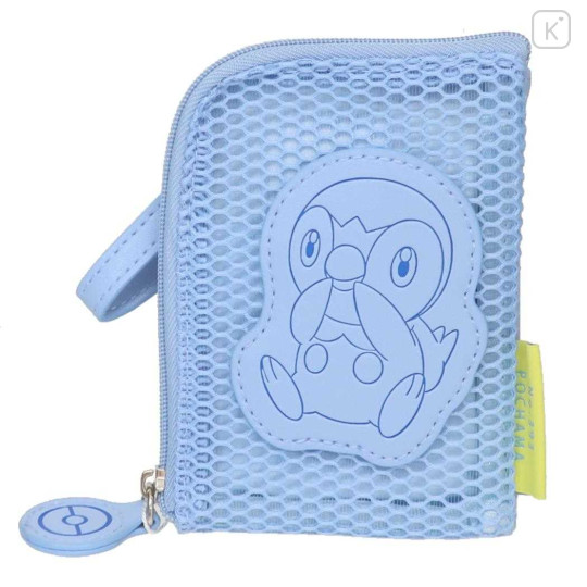 Japan Pokemon Pass Case & Coin Case - Piplup / Mesh Pastel - 1