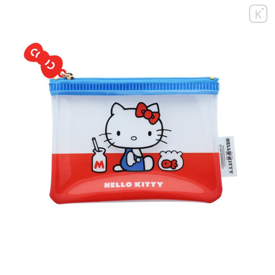 Japan Sanrio Flat Pouch - Hello Kitty / Milk - 1