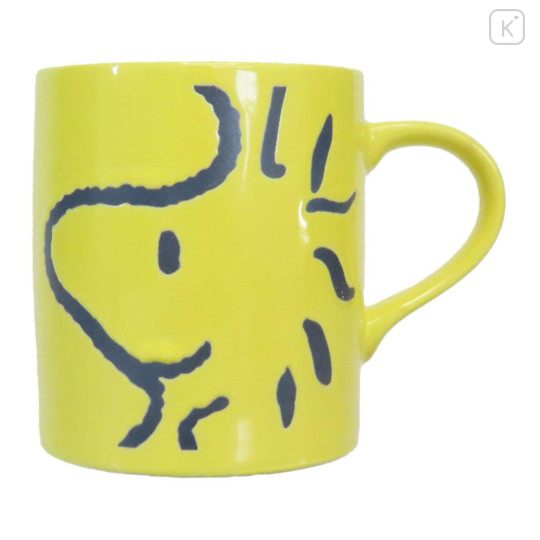 Japan Peanuts Porcelain Mug - Woodstock Face / Smile Yellow - 1