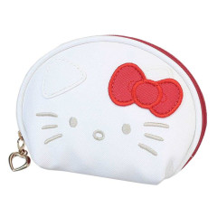 Japan Sanrio Synthetic Leather Small Pouch - Hello Kitty / Gingham