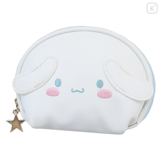 Japan Sanrio Synthetic Leather Small Pouch - Cinnamoroll / Gingham - 1