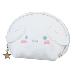 Japan Sanrio Synthetic Leather Small Pouch - Cinnamoroll / Gingham