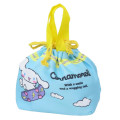 Japan Sanrio Drawstring Pouch & Lunch Bag - Cinnamoroll / Skateboard - 1