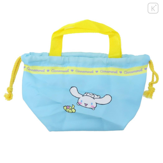 Japan Sanrio Drawstring Pouch & Lunch Bag - Cinnamoroll / Skateboard - 2