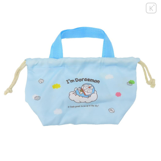 Japan Doraemon Drawstring Pouch & Lunch Bag - Sky - 2