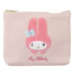 Japan Sanrio Fluffy Flat Pouch & Tissue Case - My Melody / Light Pink