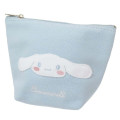 Japan Sanrio Fluffy Boat-Shaped Pouch - Cinnamoroll / Light Blue - 1