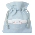 Japan Sanrio Fluffy Drawstring Bag - Cinnamoroll / Light Blue - 1