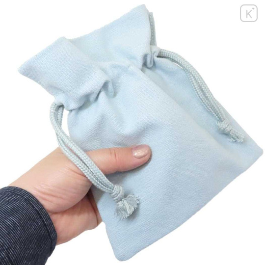 Japan Sanrio Fluffy Drawstring Bag - Cinnamoroll / Light Blue - 2