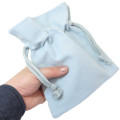 Japan Sanrio Fluffy Drawstring Bag - Cinnamoroll / Light Blue - 2