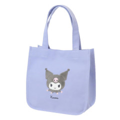 Japan Sanrio Fluffy Mini Tote Bag - Kuromi / Light Purple