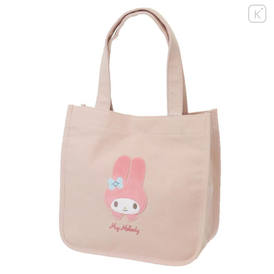 Japan Sanrio Fluffy Mini Tote Bag - My Melody / Light Pink - 1