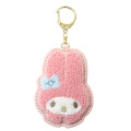 Japan Sanrio Fluffy Embroidery Patch Keychain - My Melody - 1