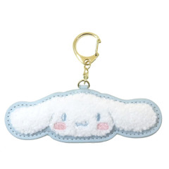 Japan Sanrio Fluffy Embroidery Patch Keychain - Cinnamoroll