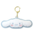 Japan Sanrio Fluffy Embroidery Patch Keychain - Cinnamoroll - 1