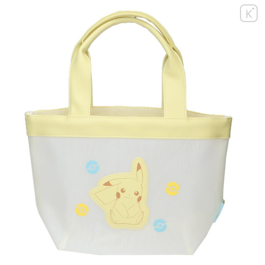 Japan Pokemon Mini Tote Bag - Pikachu / Mesh Pastel - 1