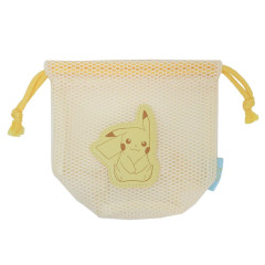 Japan Pokemon Drawstring Bag - Pikachu / Mesh Pastel