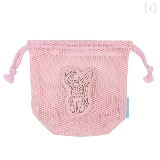 Japan Pokemon Drawstring Bag - Sylveon / Mesh Pastel - 1