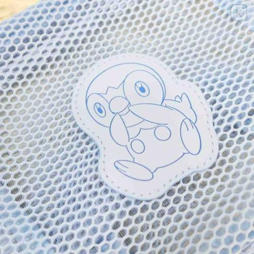 Japan Pokemon Drawstring Bag - Piplup / Mesh Pastel - 4