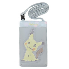 Japan Pokemon Gadget Phone & Card Shoulder Pouch - Mimikyu / Smile