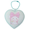 Japan Sanrio Name Tag Badge Keychain - Wish Me Mell : Big Ribbon Heart - 1