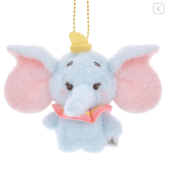 Japan Disney Store Fluffy Plush Keychain - Dumbo / Hoccho Blessed Flat - 1