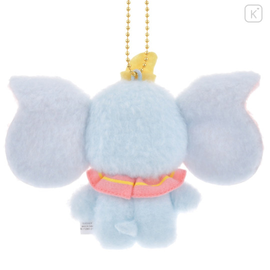 Japan Disney Store Fluffy Plush Keychain - Dumbo / Hoccho Blessed Flat - 3