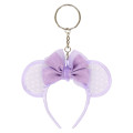 Japan Tokyo Disney Resort Keychain - Minnie Mouse Ear Headband / See Through Purple - 1