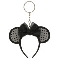 Japan Tokyo Disney Resort Keychain - Minnie Mouse Ear Headband / See Through Black - 1