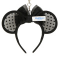 Japan Tokyo Disney Resort Keychain - Minnie Mouse Ear Headband / See Through Black - 3