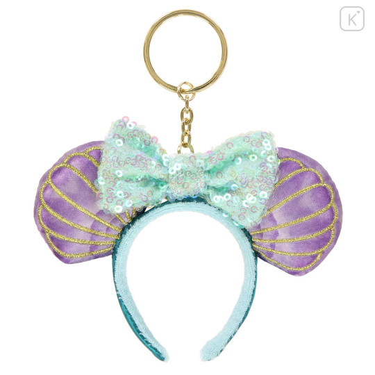 Japan Tokyo Disney Resort Keychain - Minnie Mouse Sequin Ear Headband / Ariel - 1