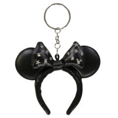 Japan Tokyo Disney Resort Keychain - Minnie Mouse Sequin Ear Headband / Black