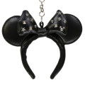 Japan Tokyo Disney Resort Keychain - Minnie Mouse Sequin Ear Headband / Black - 2