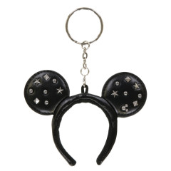 Japan Tokyo Disney Resort Keychain - Mickey Mouse Sequin Ear Headband / Black