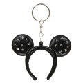 Japan Tokyo Disney Resort Miniature Keychain - Mickey Mouse Sequin Ear Headband : Black - 1