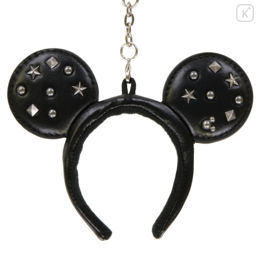 Japan Tokyo Disney Resort Miniature Keychain - Mickey Mouse Sequin Ear Headband : Black - 2