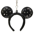 Japan Tokyo Disney Resort Miniature Keychain - Mickey Mouse Sequin Ear Headband : Black - 2