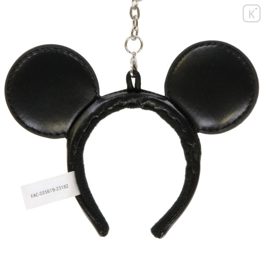 Japan Tokyo Disney Resort Miniature Keychain - Mickey Mouse Sequin Ear Headband : Black - 3