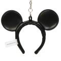 Japan Tokyo Disney Resort Miniature Keychain - Mickey Mouse Sequin Ear Headband : Black - 3
