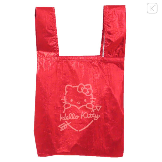 Japan Sanrio Shiny Eco Shopping Bag - Hello Kitty - 1